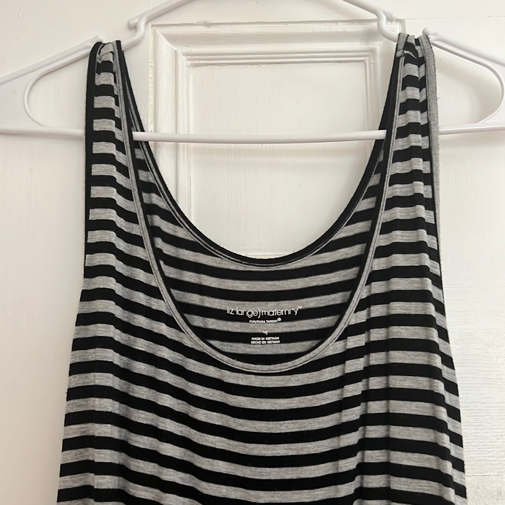 Liz Lange striped maternity maxi